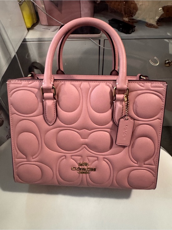 Coach Handbags - Coach Signature Leather Small Maggie Tote Pink Petal
